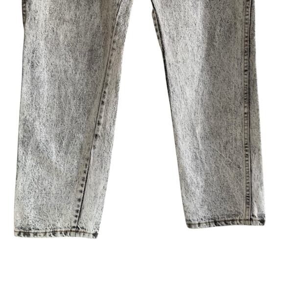 Vintage 80s Gitano Black Acid Washed Straight Leg Grunger Denim Jeans Size 38x30 - Picture 8 of 16